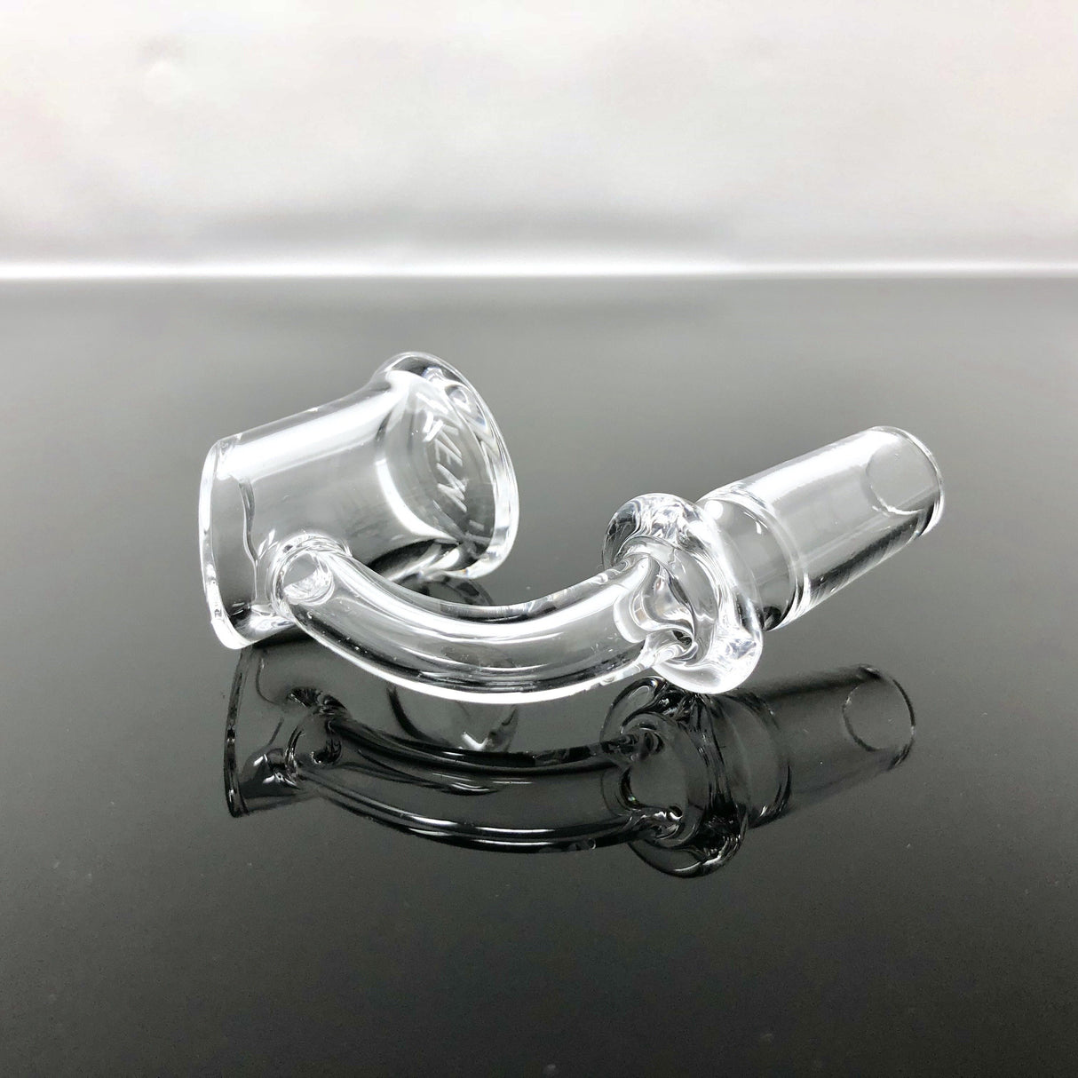 AFM Slant Top Banger 3mm X 20mm Quartz Banger for Dab Rigs - Clear, Side View