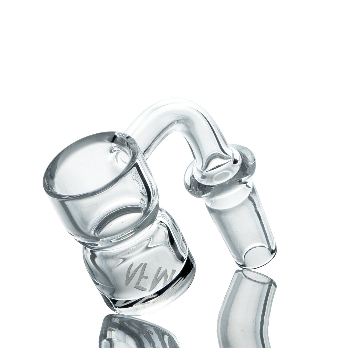 AFM Splash Guard Quartz Banger - Thick Bottom 3mm X 25mm for Dab Rigs, Angled Side View