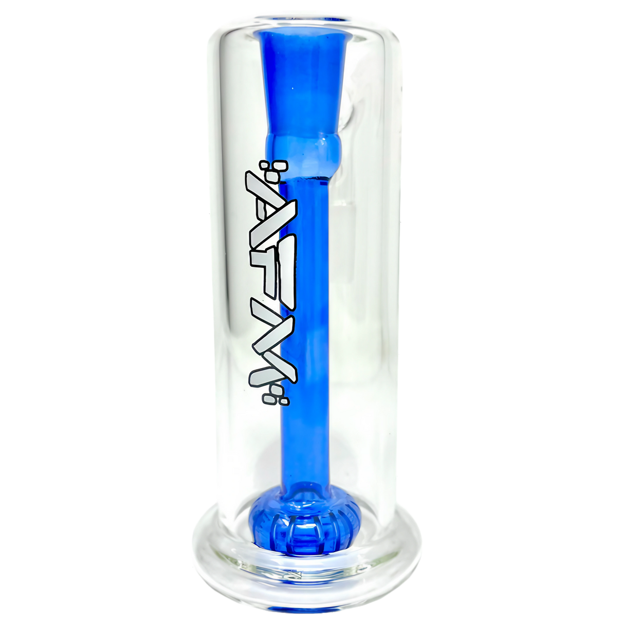 AFM Tall Boy Shower Head Ash-catcher 5" in Blue, Front View for Bongs with 45/90 Degree Joint
