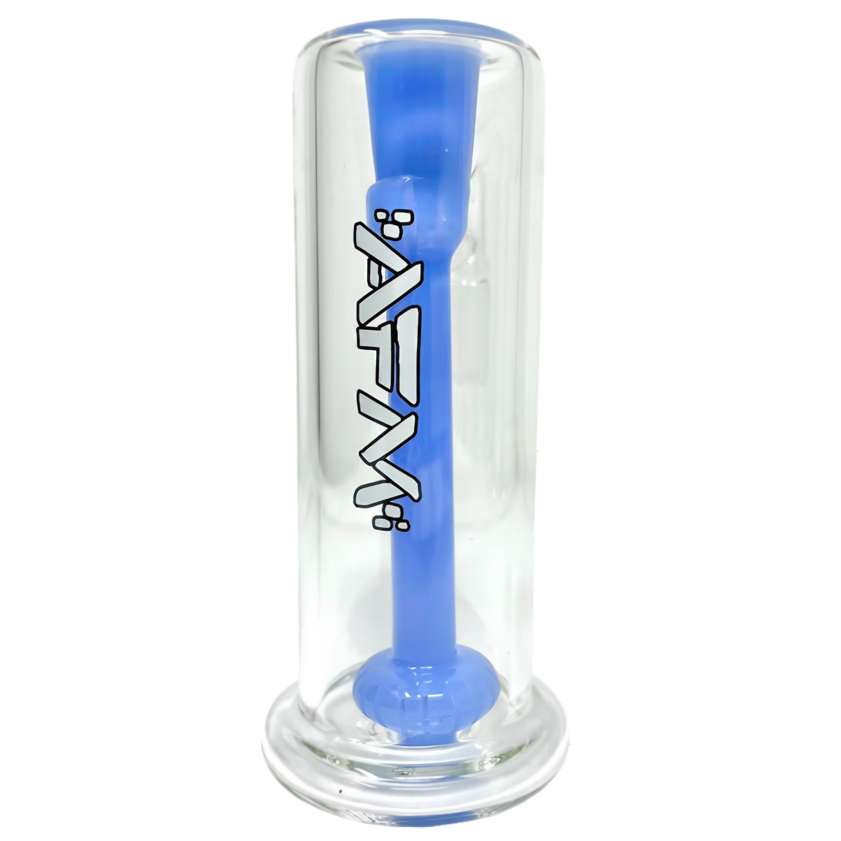 AFM Tall Boy Shower Head Ash-catcher 5" in Milky Blue - 14mm 45/90 Degree Joint - Front View
