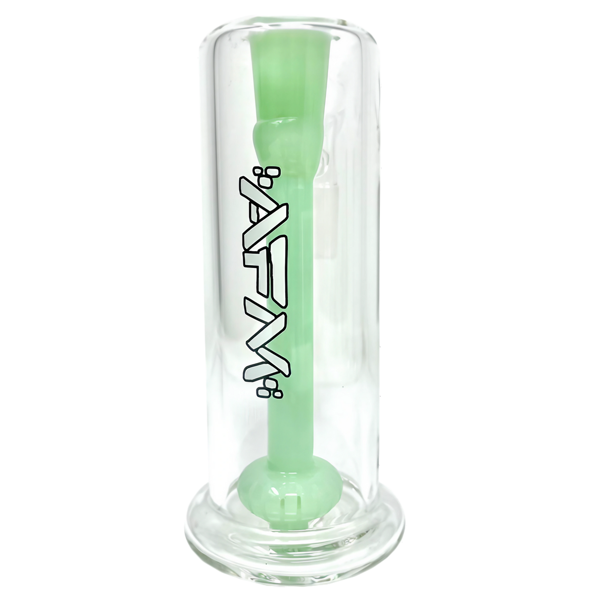 AFM Tall Boy Shower Head Ash-catcher 5" with Mint 14mm Joint - Front View on White Background