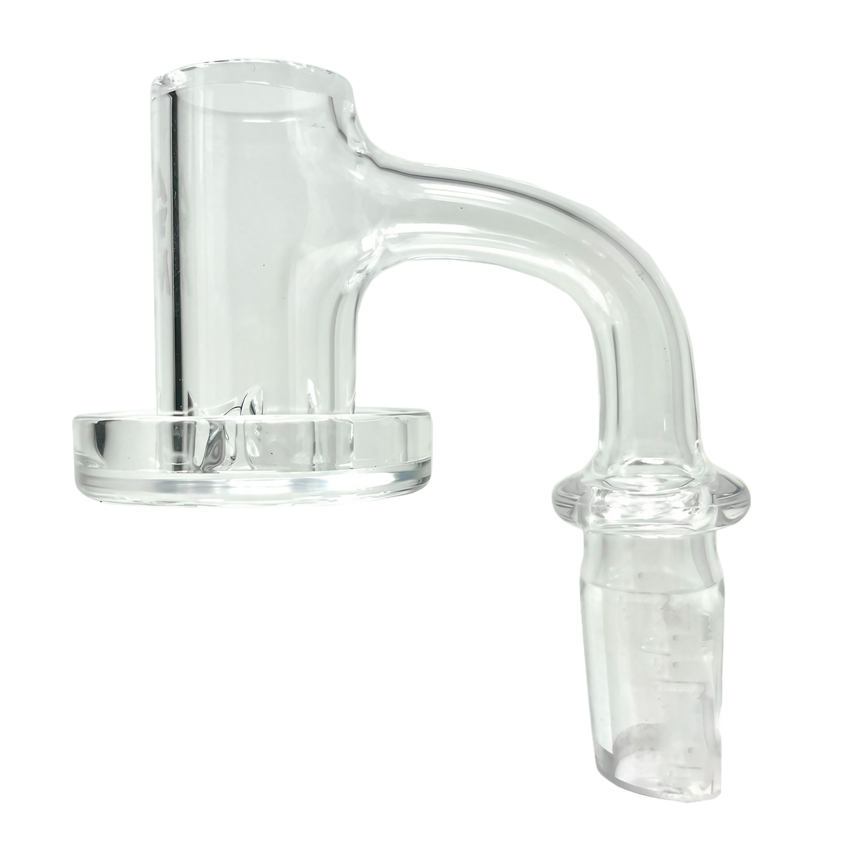 AFM Terp Dish Banger, 45 Degree Quartz Glass on Glass Joint, Heavy Wall Side View