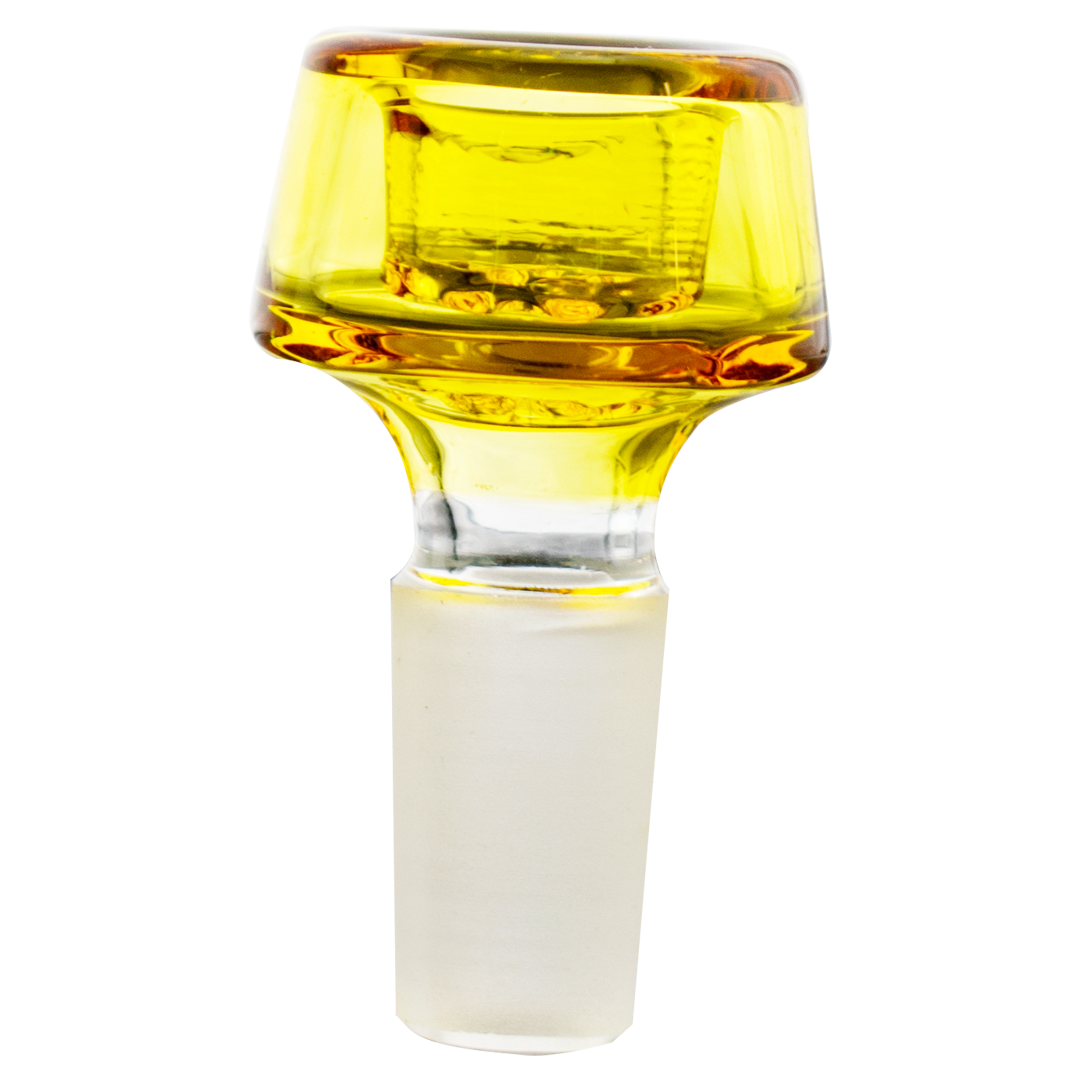 AFM The Ultimate Bowl in Gold - 14mm Borosilicate Glass Bong Bowl Front View