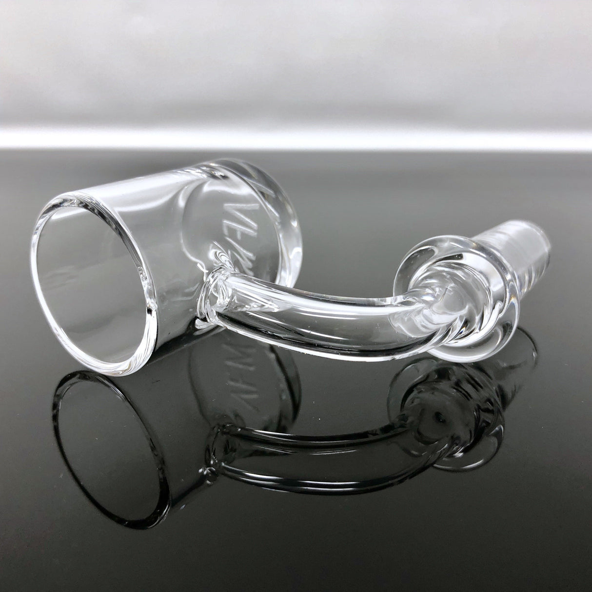 AFM Thick Bottom Quartz Banger Hanger, 2mm X 28mm, Medium Size, 5mm Thickness, Side View