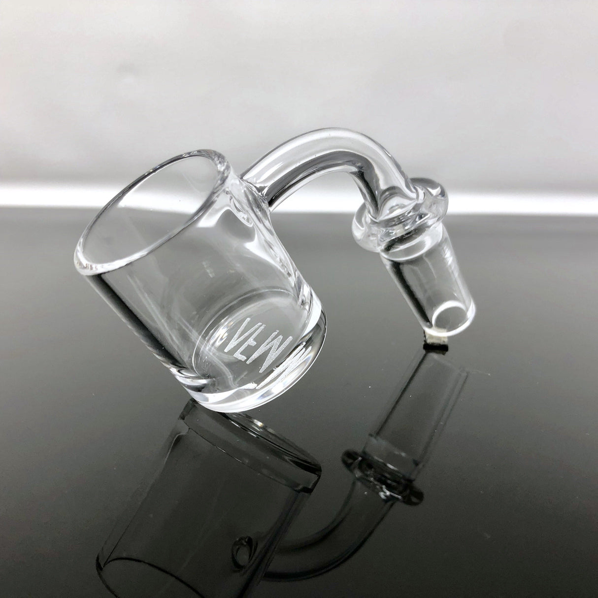 AFM Quartz Banger Hanger - Thick Bottom 2mm X 28mm, Medium Size, 5mm Thickness, Side View