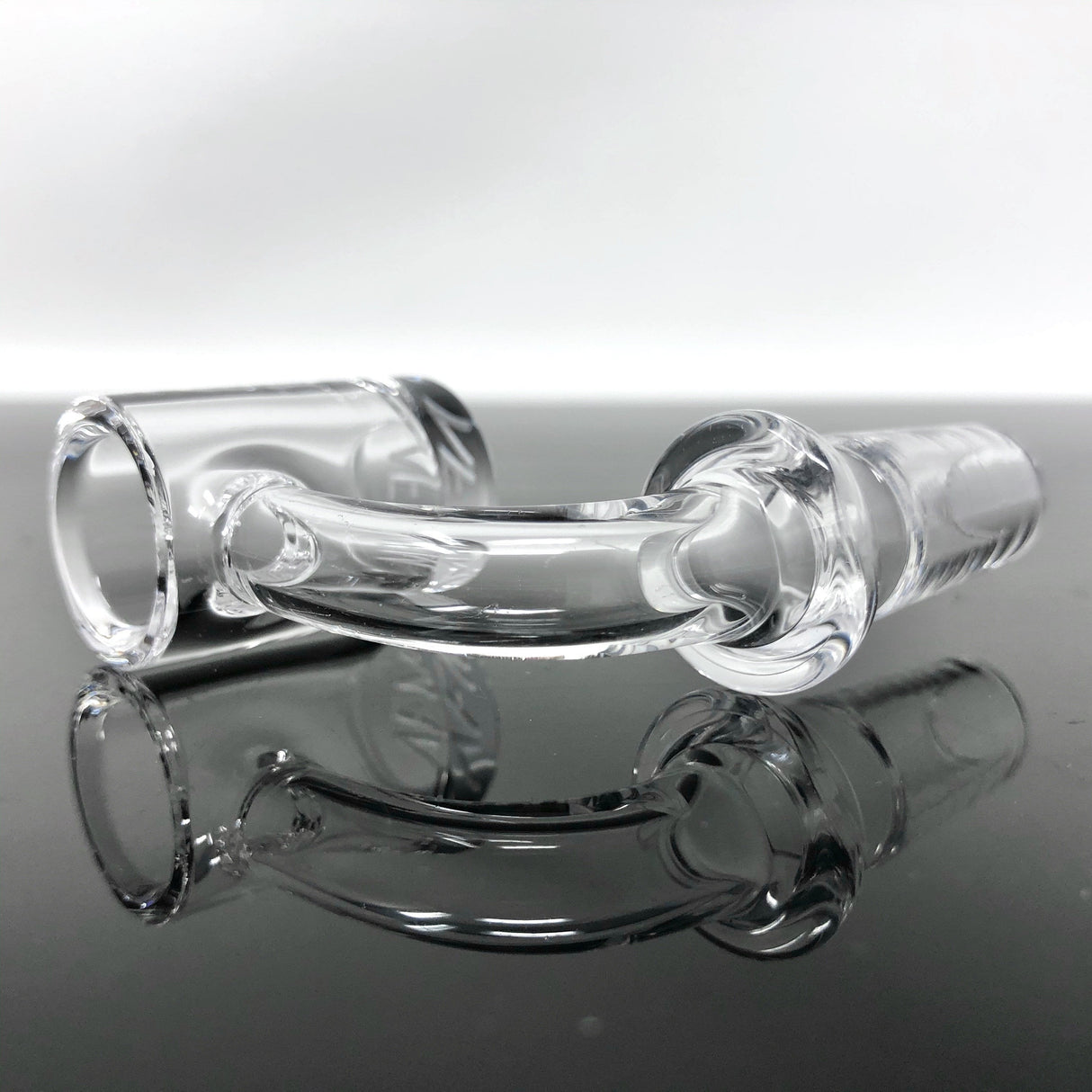 AFM Thick Bottom Quartz Banger - 3mm x 20mm Side View on Reflective Surface