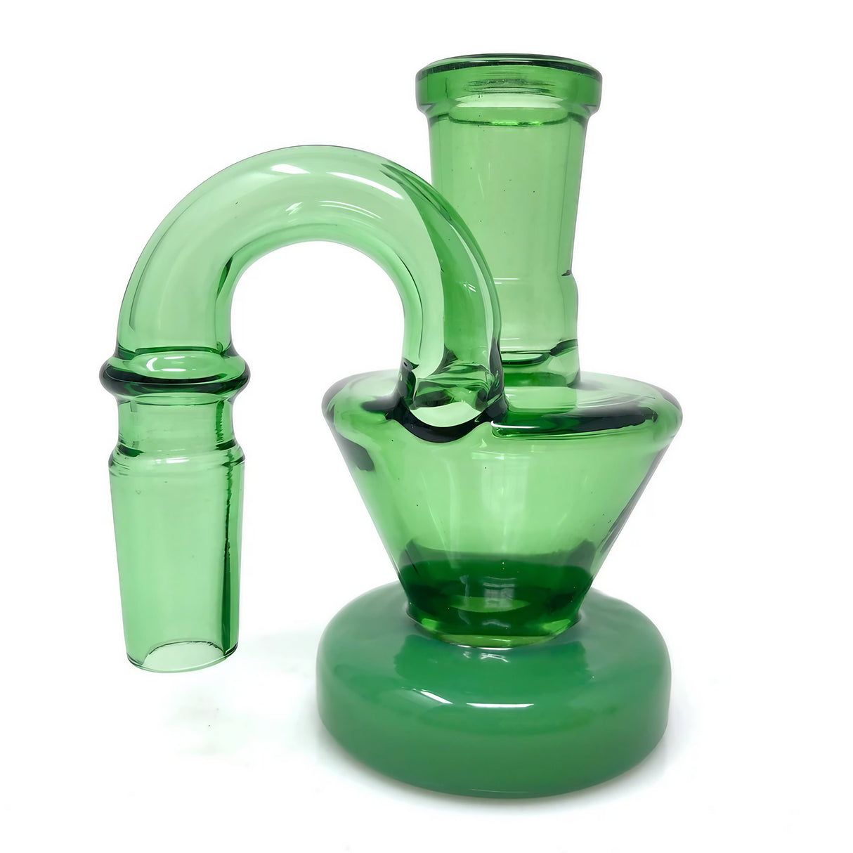 AFM 3" Upside Down Double Color Ash-Catcher, 90 Degree Joint, Borosilicate Glass