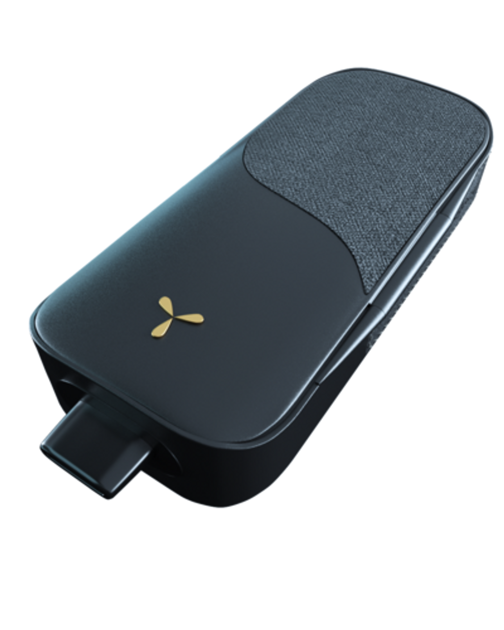 AirVape Legacy Portable Vaporizer in Black with Ceramic Mouthpiece - Angled View