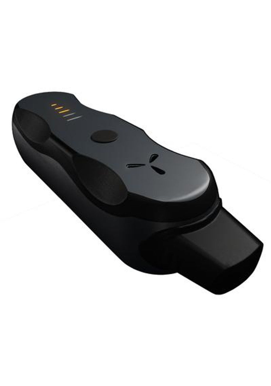 AirVape XS Go Portable Vaporizer in Black, compact design, side view on white background