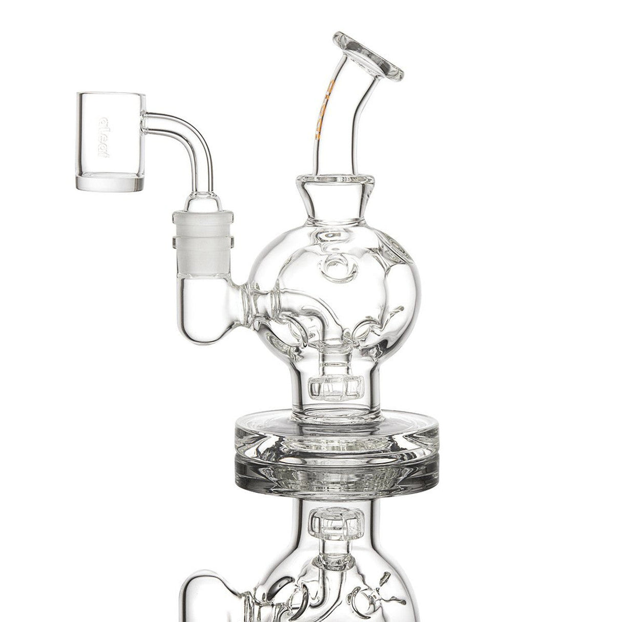 aLeaf Fab Sphere 14mm Thermal Banger for Bongs, Clear Quartz Side View
