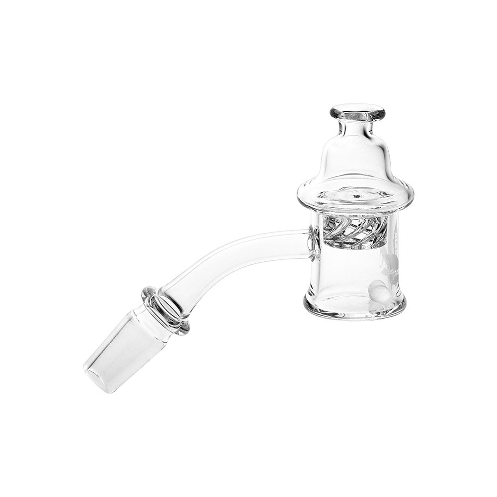 aLeaf Quartz Banger Spinner Kit, 14mm Male, 45 Degree Angle, Clear Flat Top Design