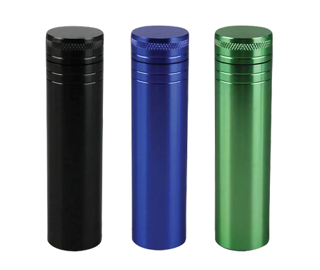 Assorted colors aluminum storage tubes for herbs or joints, compact and portable design