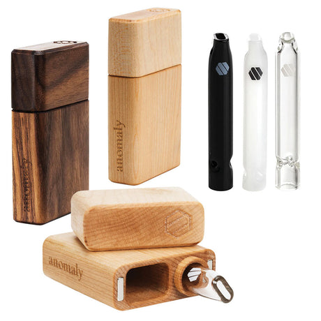 Anomaly Classic Dugout in Black, Clear, and White with One-Hitter and Chillum Design