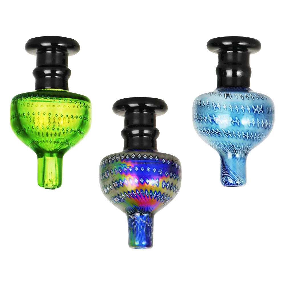 Antique Lamp Bullet Style Carb Caps in Assorted Colors for Dab Rigs, Borosilicate Glass