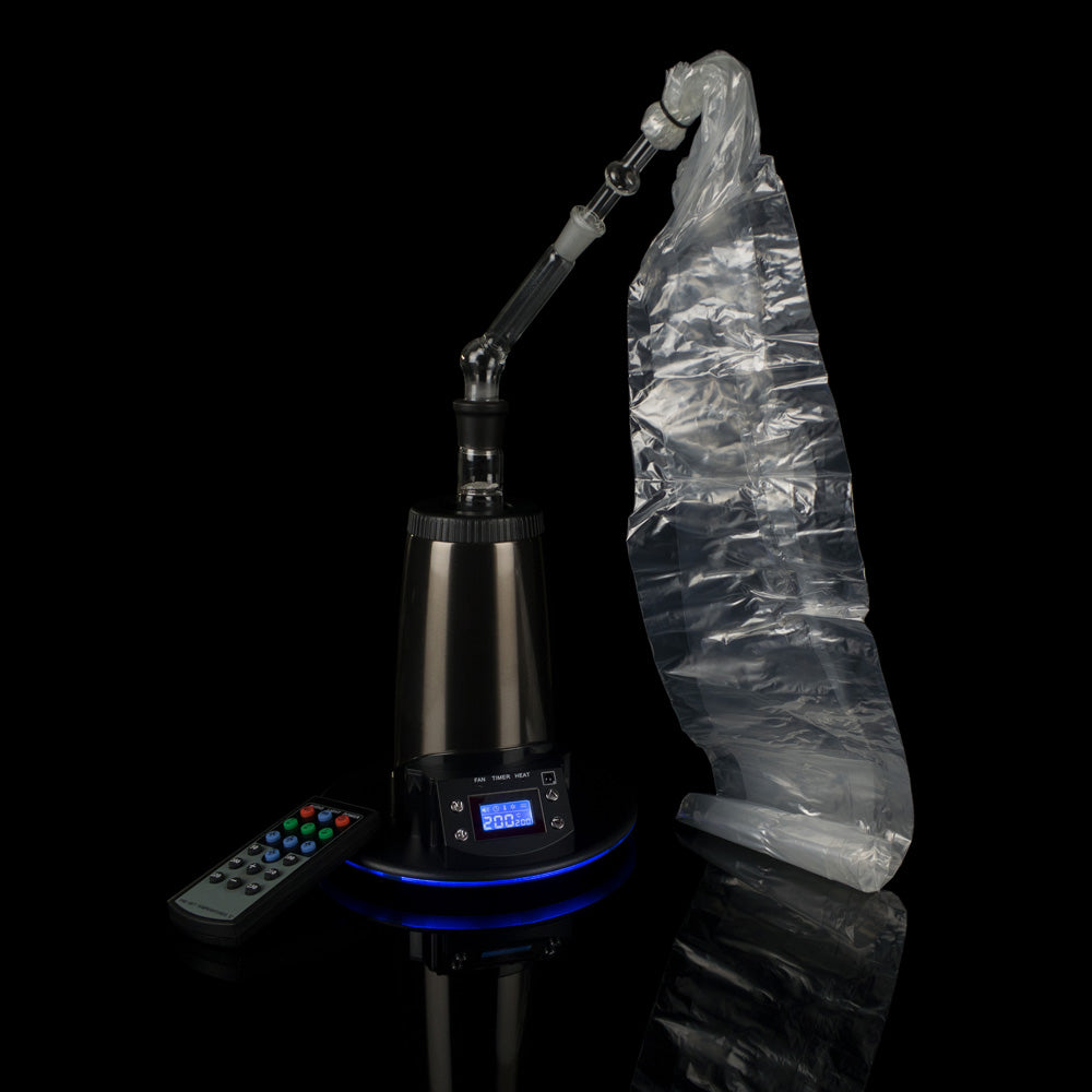 Arizer Extreme Q Dry Herb Vaporizer with LED Display, Remote, and Balloon Bag