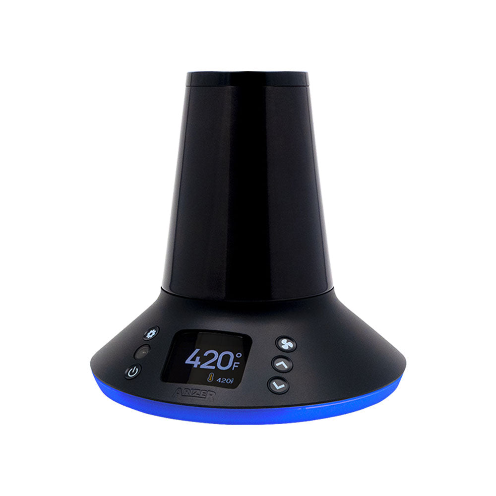 Arizer XQ2 Dry Herb Vaporizer in Black, Desktop Design with Digital Display