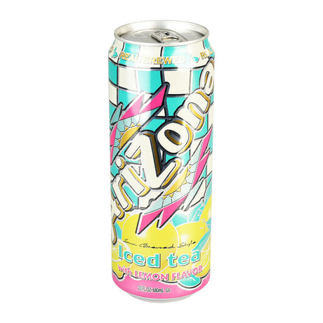 AriZona Iced Tea Can Diversion Safe, 23oz Lemon Flavor, Front View, Ideal for Dry Herb Storage