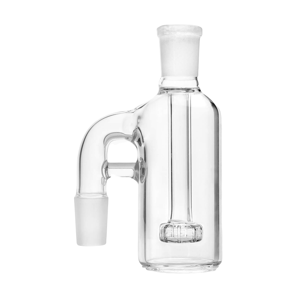 PILOT DIARY 18mm Ash Catcher 90 Degree, Clear Glass, Side View on Seamless White Background