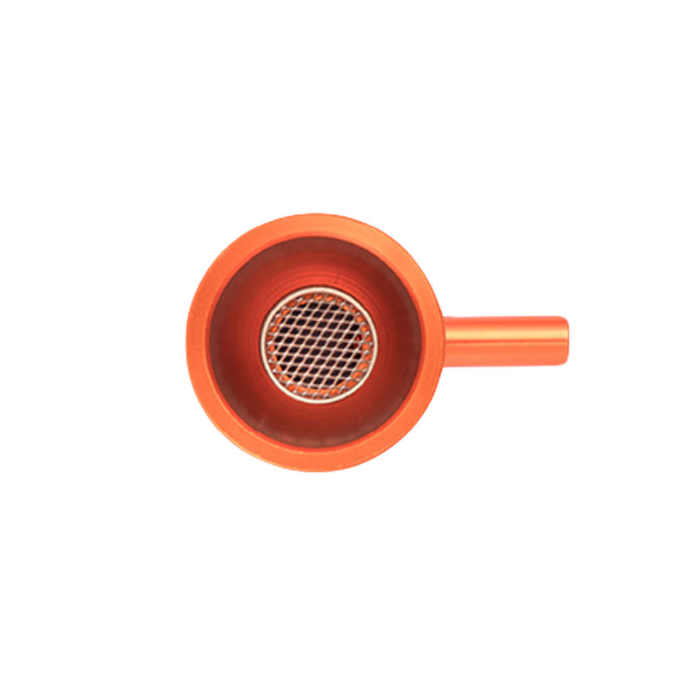 Atomic 13 Aluminum 14mm Male Herb Slide in Assorted Colors, Top View on White Background