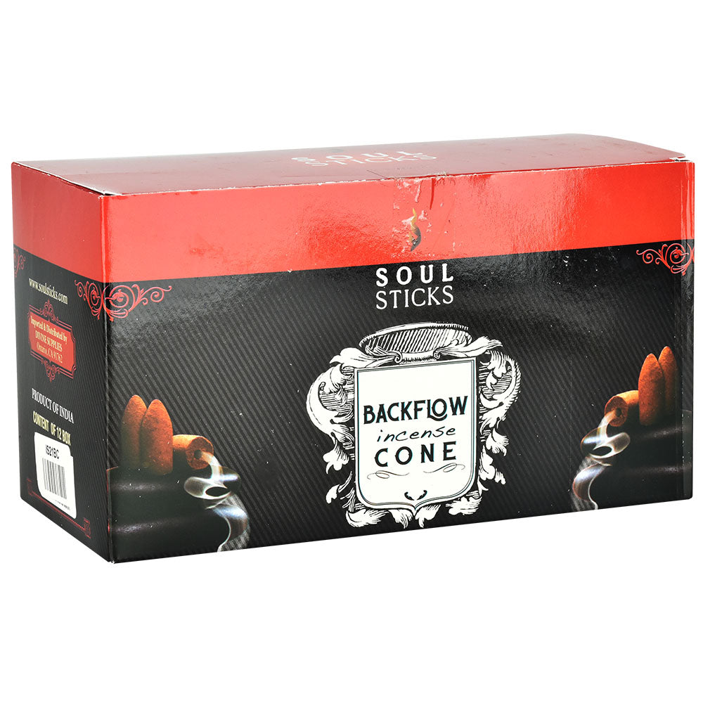 Fujima Backflow Incense Cones 12pc Box in Assorted Scents, Front View on White Background