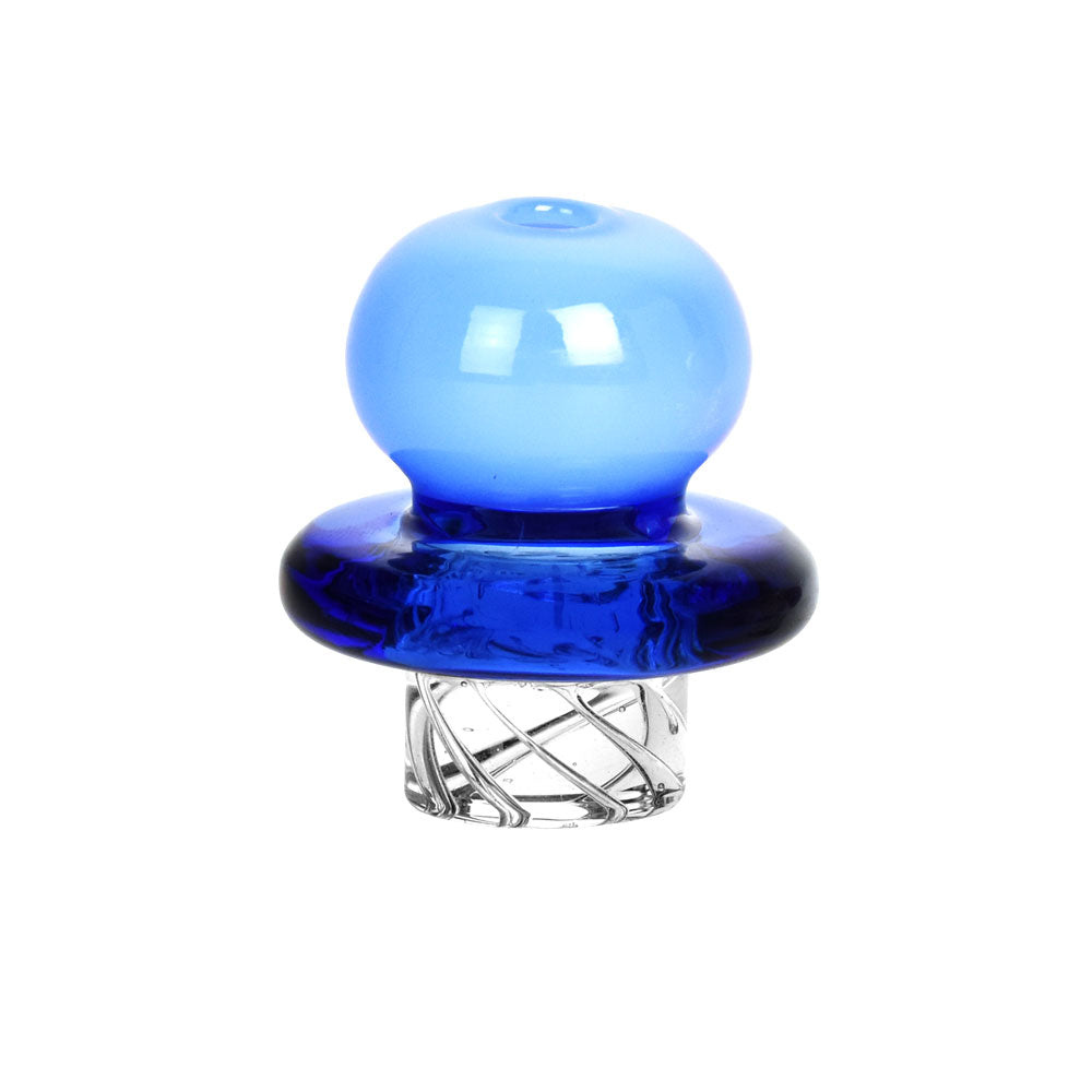 GRAV Ball Matrix Carb Cap in Black, Borosilicate Glass, Front View on White Background