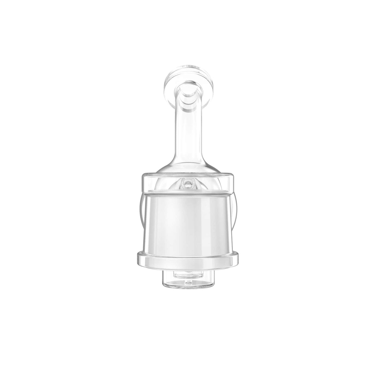 Dr. Dabber Switch Smooth Chug Ball Attachment, clear borosilicate glass, front view