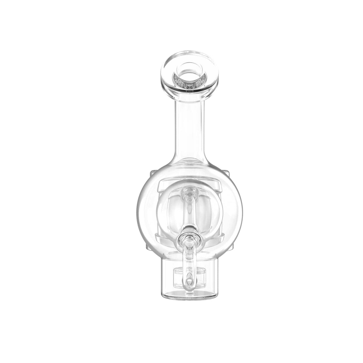 Dr. Dabber Switch Smooth Chug Ball Attachment, clear borosilicate glass, front view on white background