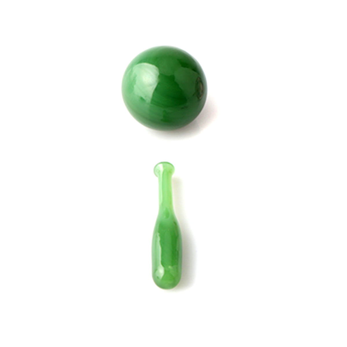 Green Baseball Bat Terp Slurper Set from The Stash Shack, top view on white background