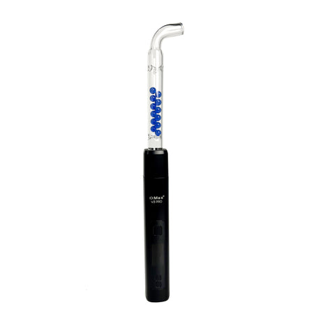 Beaded Glass Cooling Stem for XMAX V3 Pro in Blue by The Stash Shack, Front View on White Background