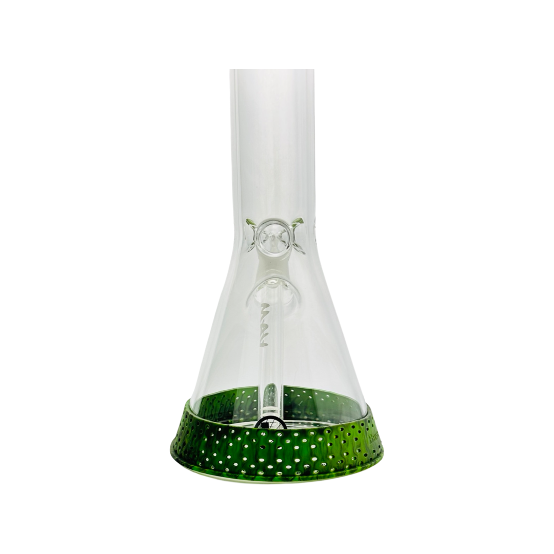 MAV PRO Beaker Bumper Bottom Protector in green, front view on seamless white background