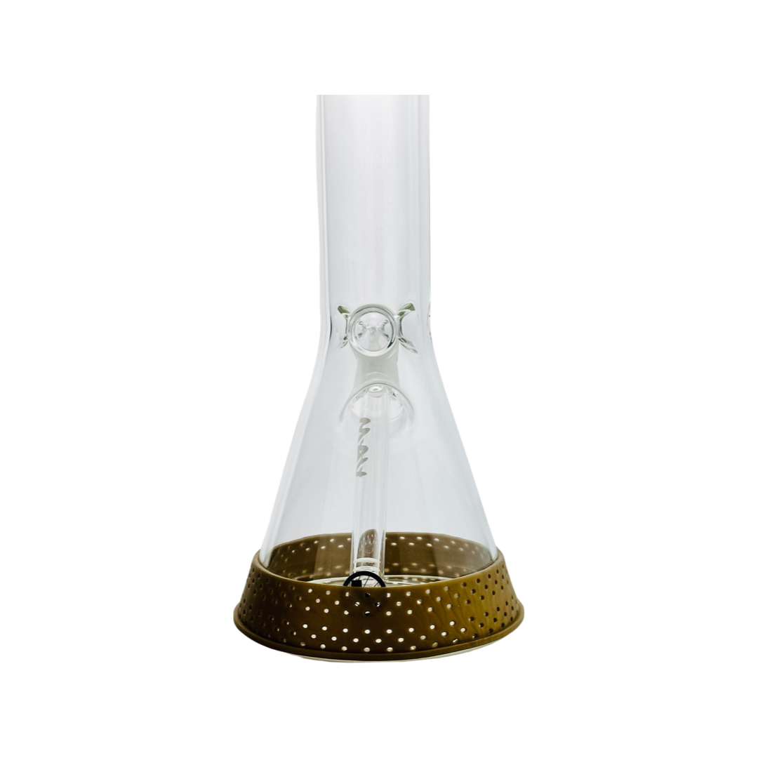 MAV PRO Beaker Bumper Bottom Protector in gold, front view on seamless white background