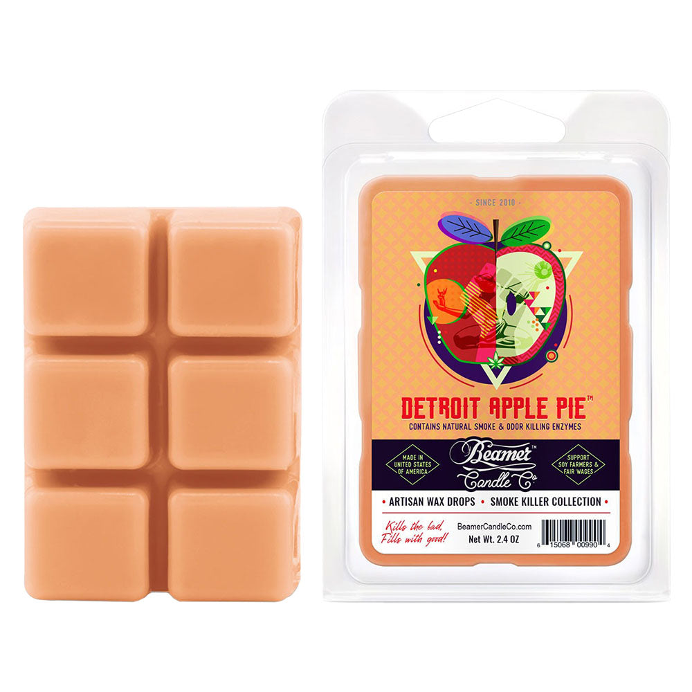 Beamer Candle Co. Detroit Apple Pie Artisan Wax Drops, 2.4oz 12pc Display, Front View