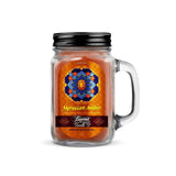 Beamer Candle Co. Smoke Killer 12 oz Glass Mason Jar Candle in Moroccan Amber scent, front view