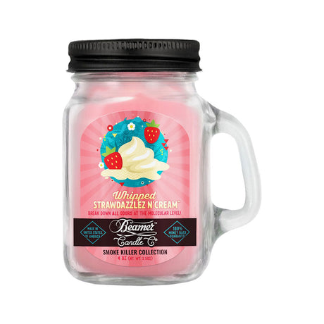 Beamer Candle Co. Whipped Strawdazzlez N' Cream Mason Jar Candle - Front View