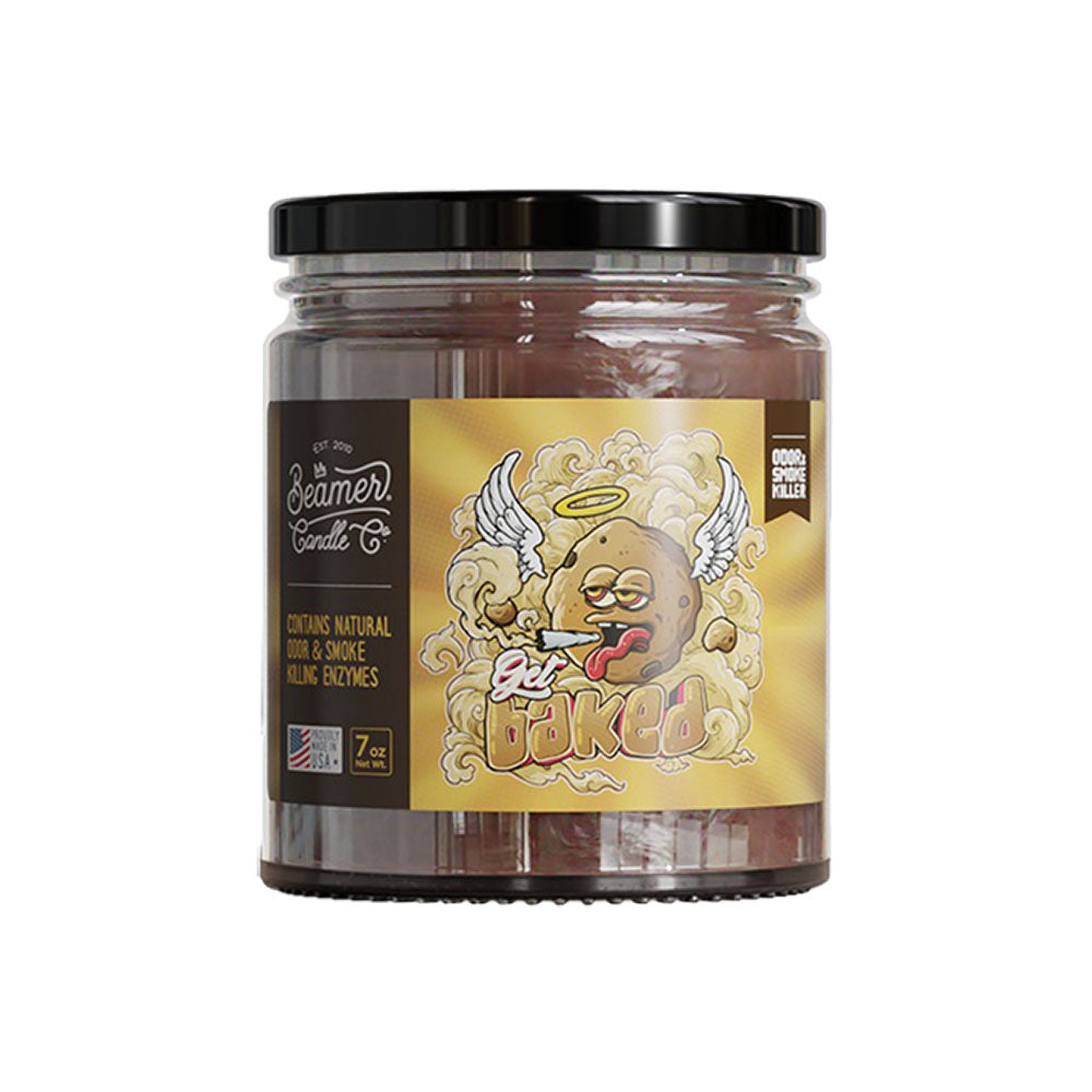 Beamer Candle Co. 'Get Baked' Odor & Smoke Killer Candle, Clear Glass Jar, 7oz