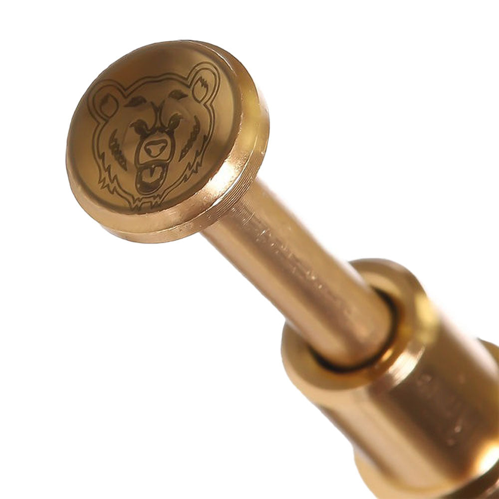 Bear Quartz Bear Claws Grab Tool close-up, steel dab rig accessory with bear design