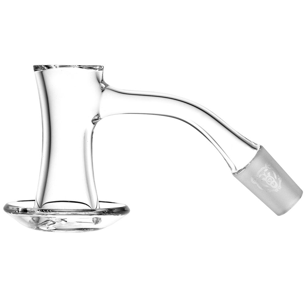 Bear Quartz Hourglass Blender Banger, 10mm Male Joint, 45/90 Degree for Dab Rigs, Side View