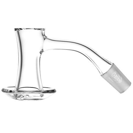Bear Quartz Hourglass Blender Banger for Dab Rigs, 14mm Male Joint, Clear Quartz Side View