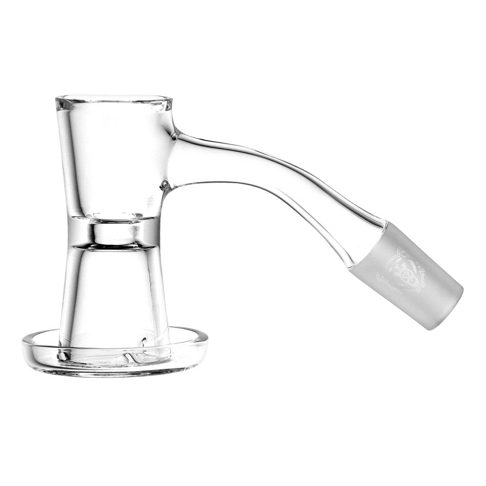 Bear Quartz Hourglass Slurper Banger, 10mm Male, 90 Degree, Clear, for Dab Rigs