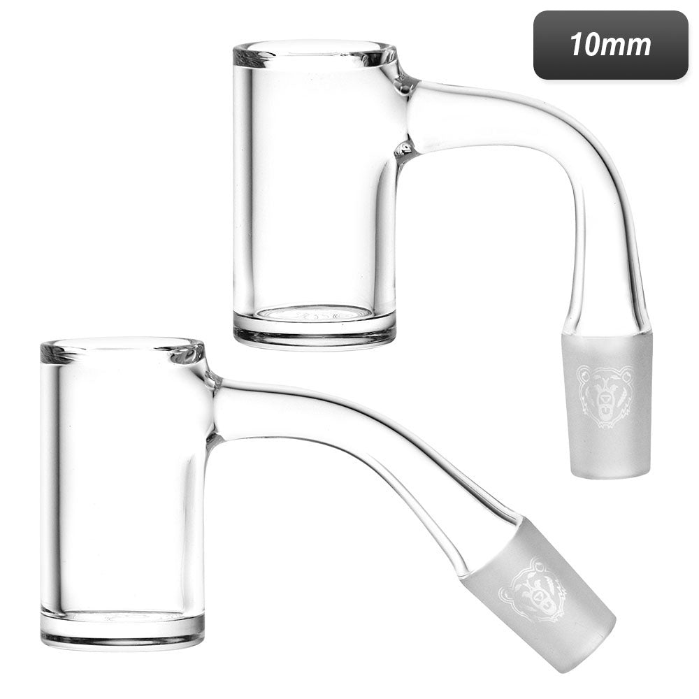 Bear Quartz Pro 25MM Banger for Dab Rigs, 10mm Male Joint, Clear Quartz Side View