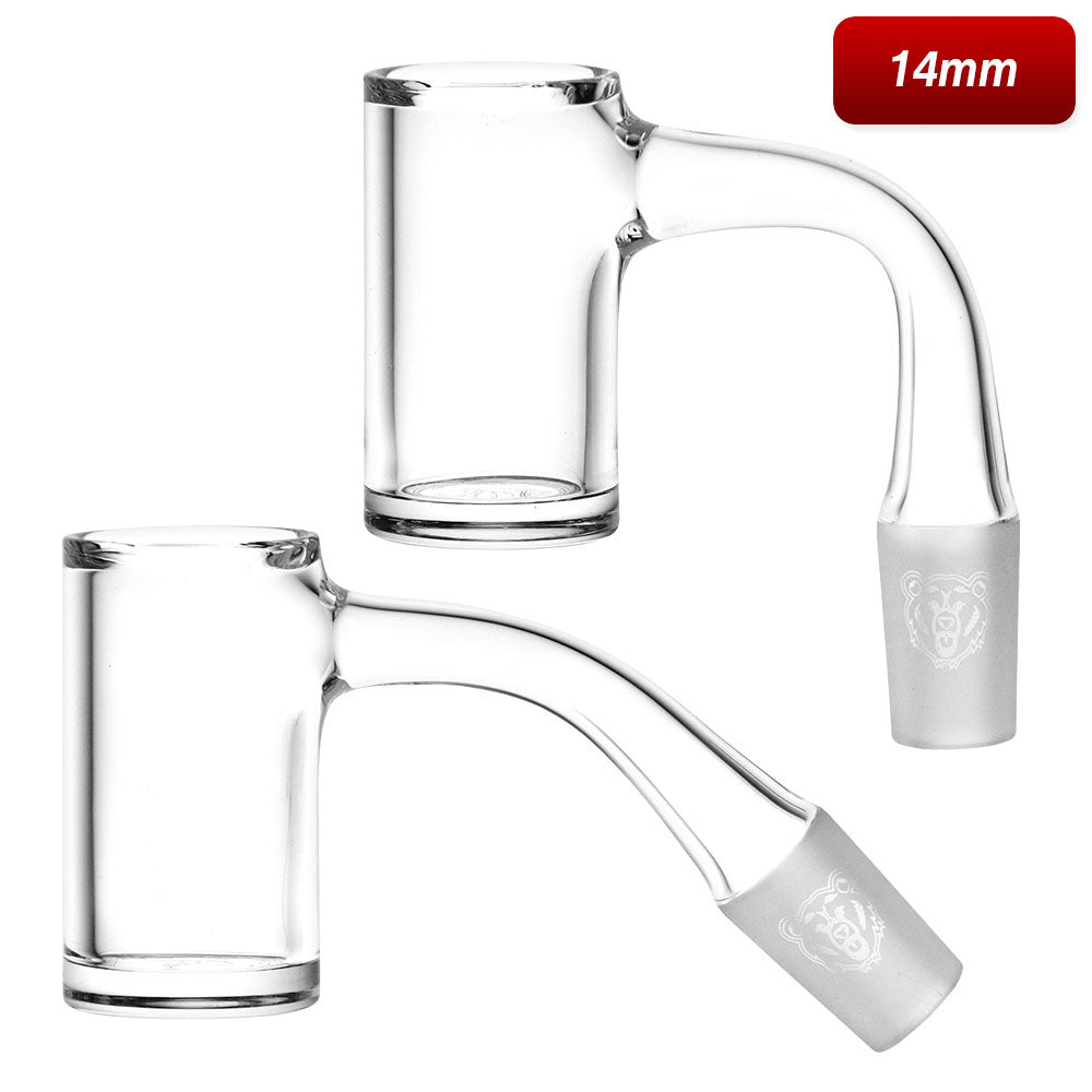 Bear Quartz Pro 25MM Banger, 14mm Male Joint, Clear Quartz Side View