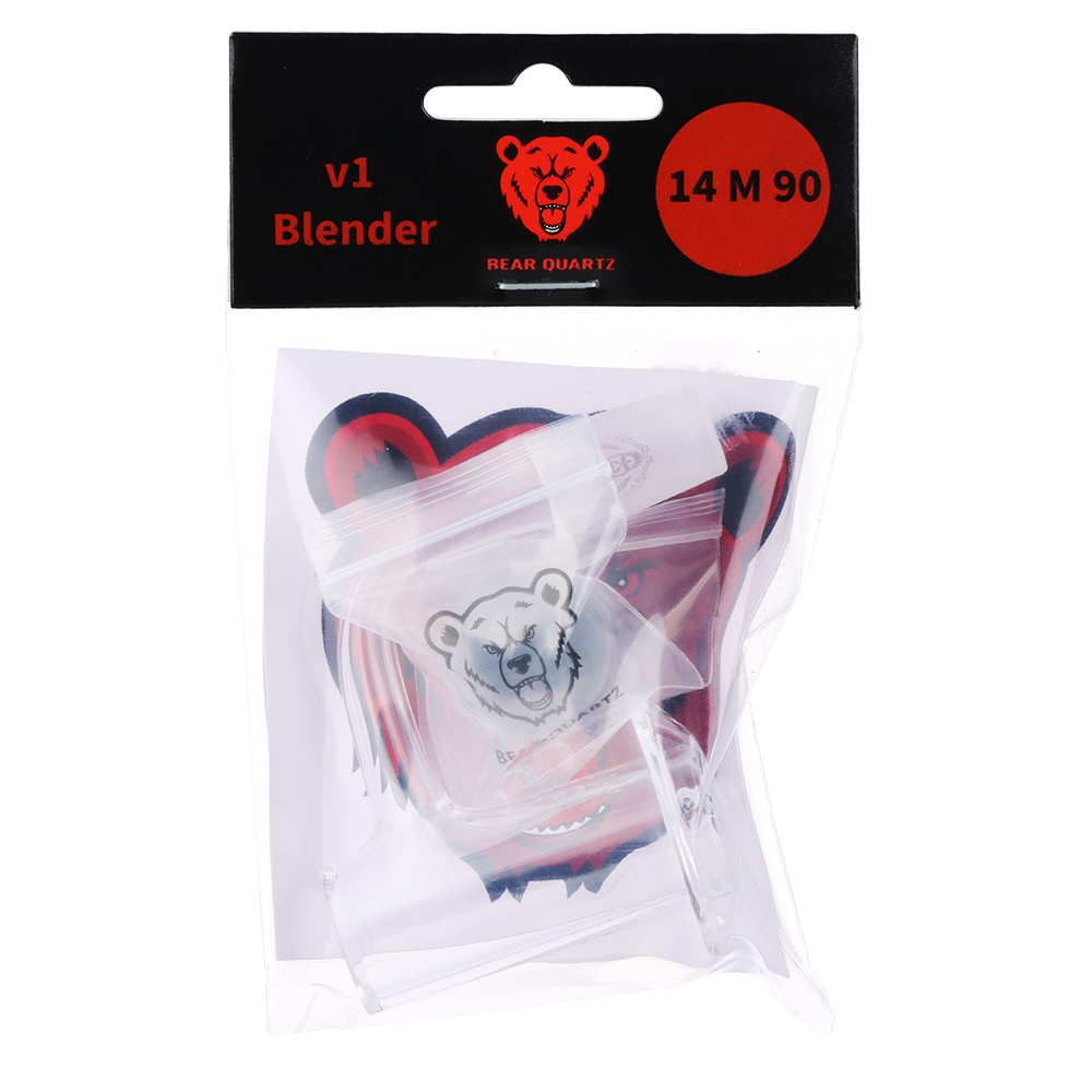 Bear Quartz V1 Blender Banger & Marbles Set | 4pc | 90 Degree