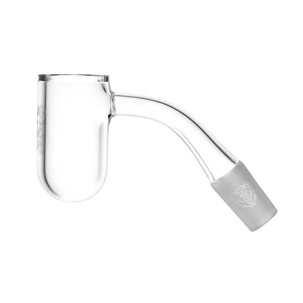 Bear Quartz V2 Round Bottom Banger 10mm Male Joint for Dab Rigs - Clear Quartz Side View