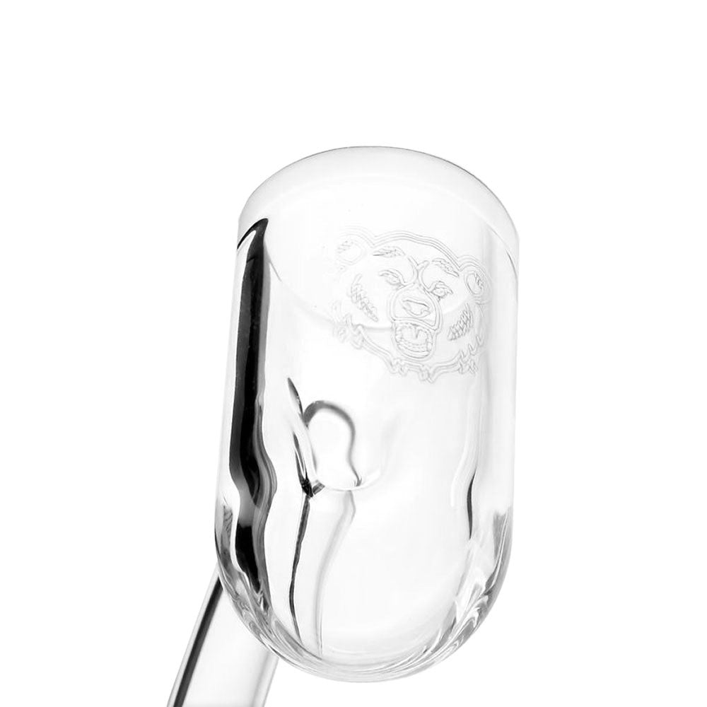 Bear Quartz V2 Round Bottom Banger 10mm Male - Clear Quartz Side View