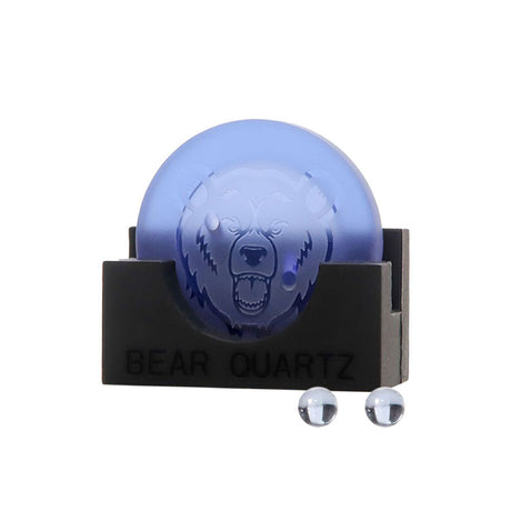 Bear Quartz V2 Spinner Disk Cap Set, 40mm, for Dab Rigs, Front View on Seamless White