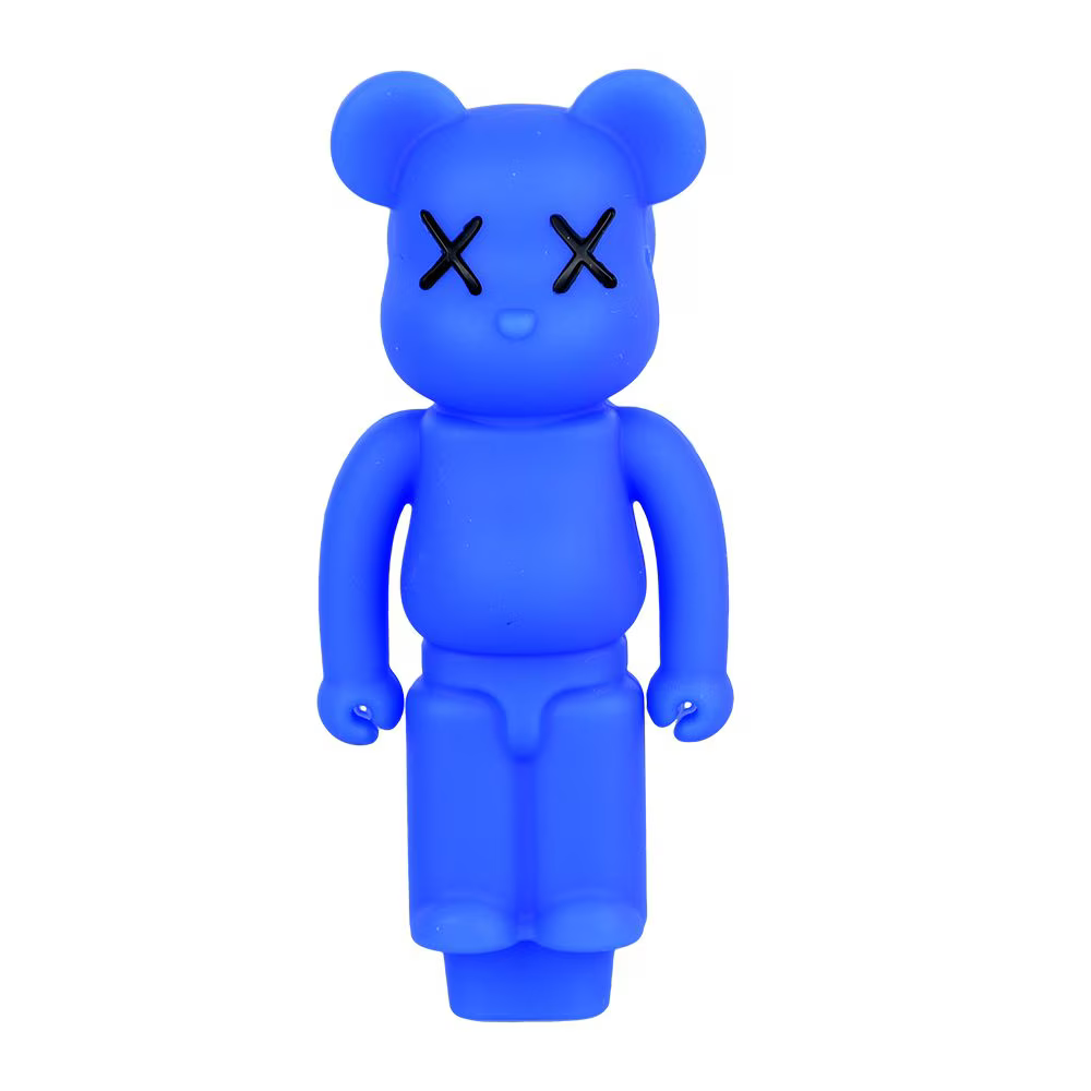 Bear Silicone Hand Pipe | 4.5"| Assorted Colors | 6ct Bundle