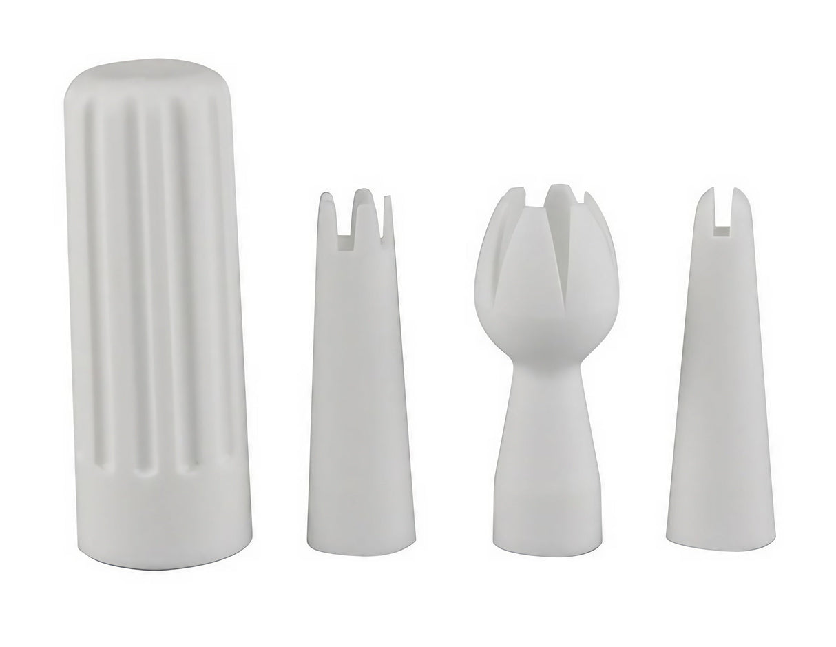 Best Whip Cream Dispenser with Four Steel Attachments, Front View on White Background