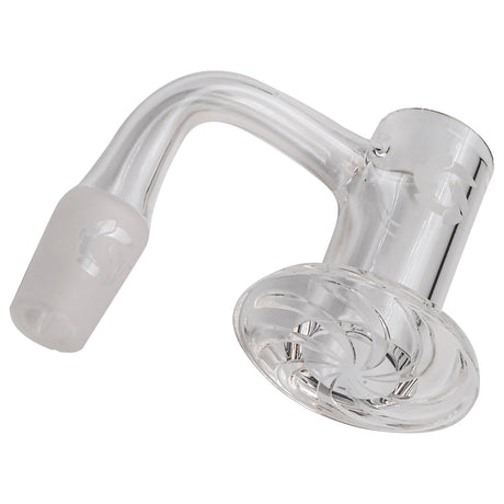 Glasshouse Bevel Top Hurricane 25mm Cup Quartz Banger for Dab Rigs, Male Joint, Side View