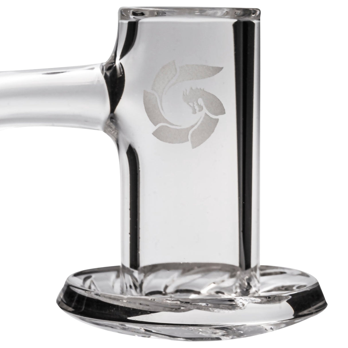 Glasshouse Bevel Top Hurricane 25mm Quartz Banger Close-up Side View for Dab Rigs