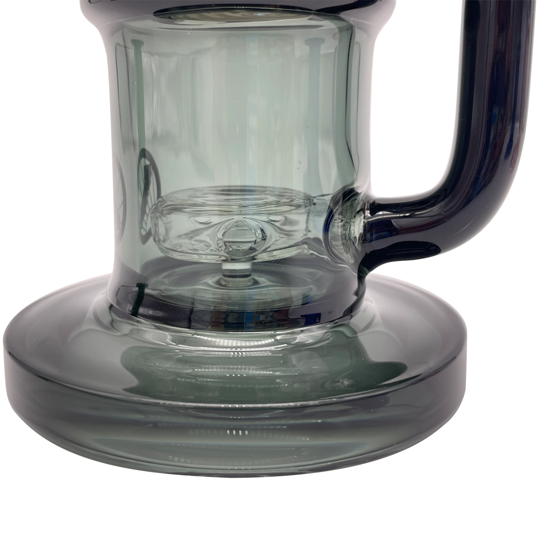 MAV Glass Birthday Cake Wig Wag Reversal Topping Dab Rig - Clear Base and Bent Neck